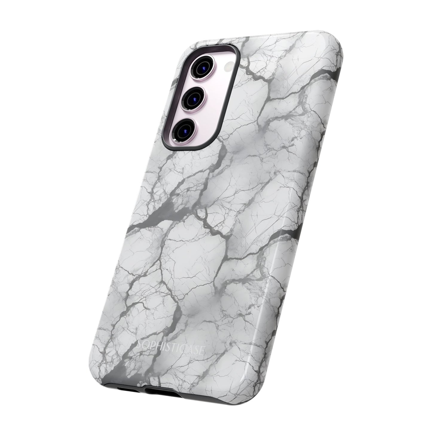 Marble Opulence in Charcoal Grey - Tough Phone Case