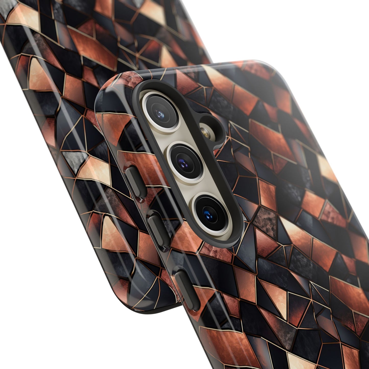 Rose' Runway in Noir Mosaic - Tough Phone Case
