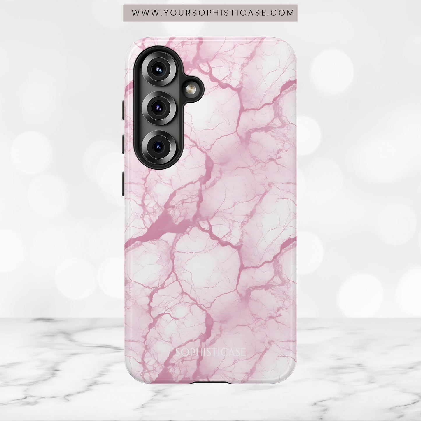 Marble Opulence in Pink - Tough Phone Case