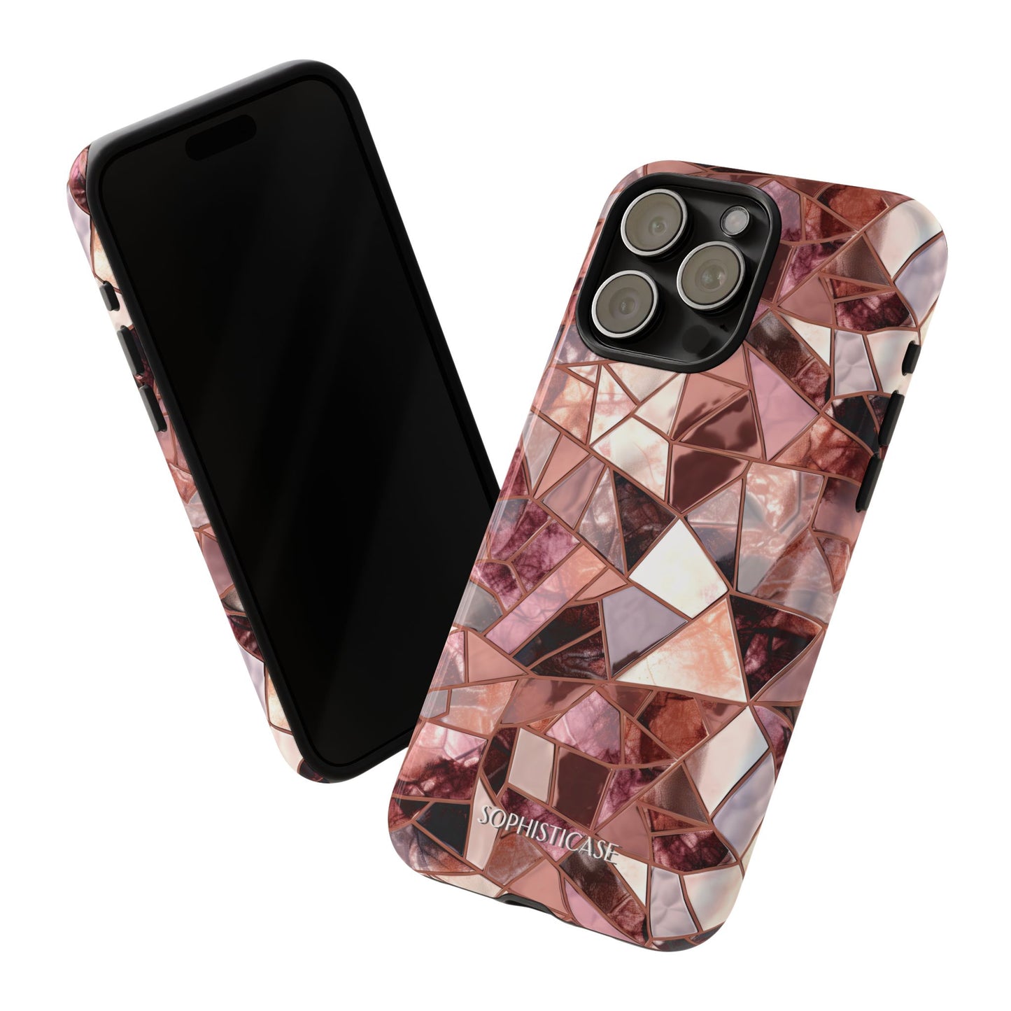 Rose' Runway in Merlot Mosaic - Tough Phone Case