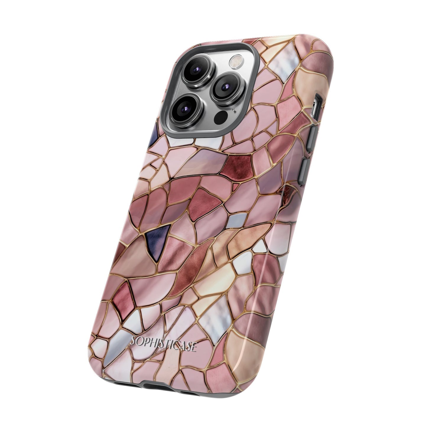 Rose' Runway in Pink Mosaic - Tough Phone Case