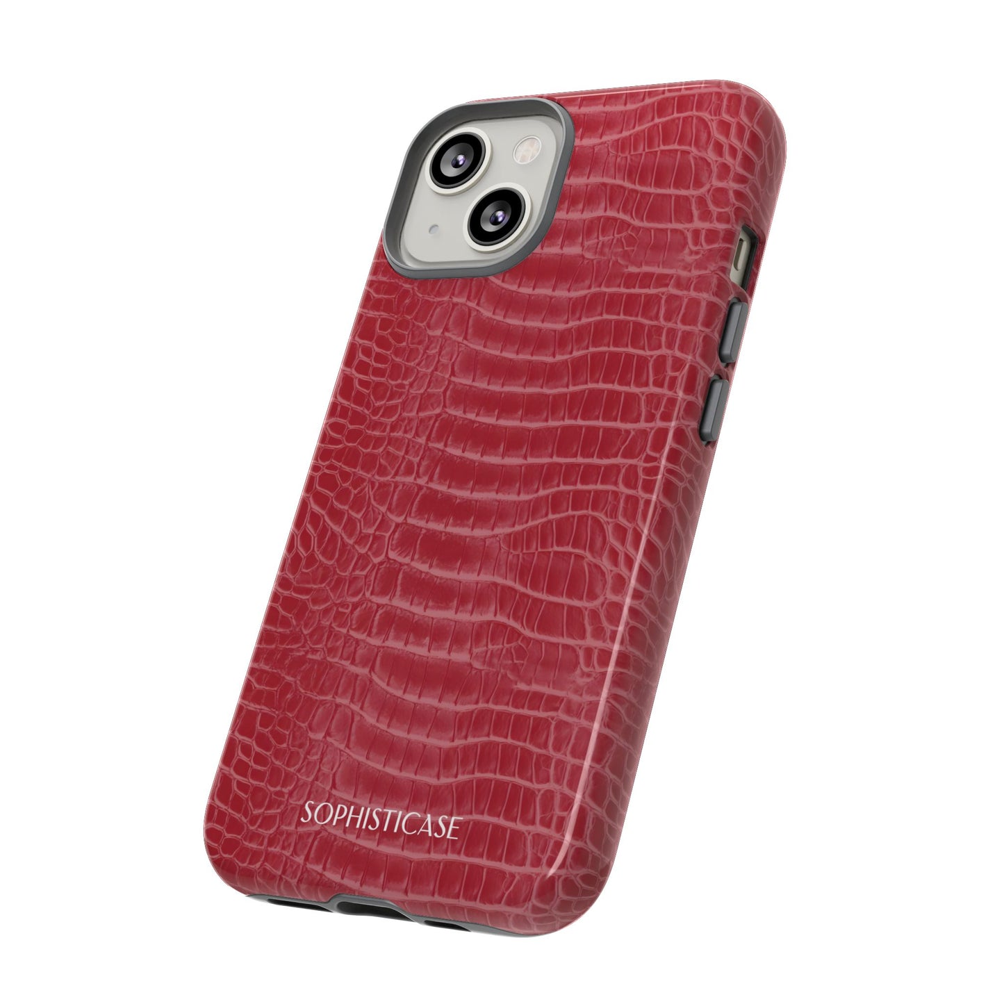 Luxe Leather in Cherry Red - iPhone Case