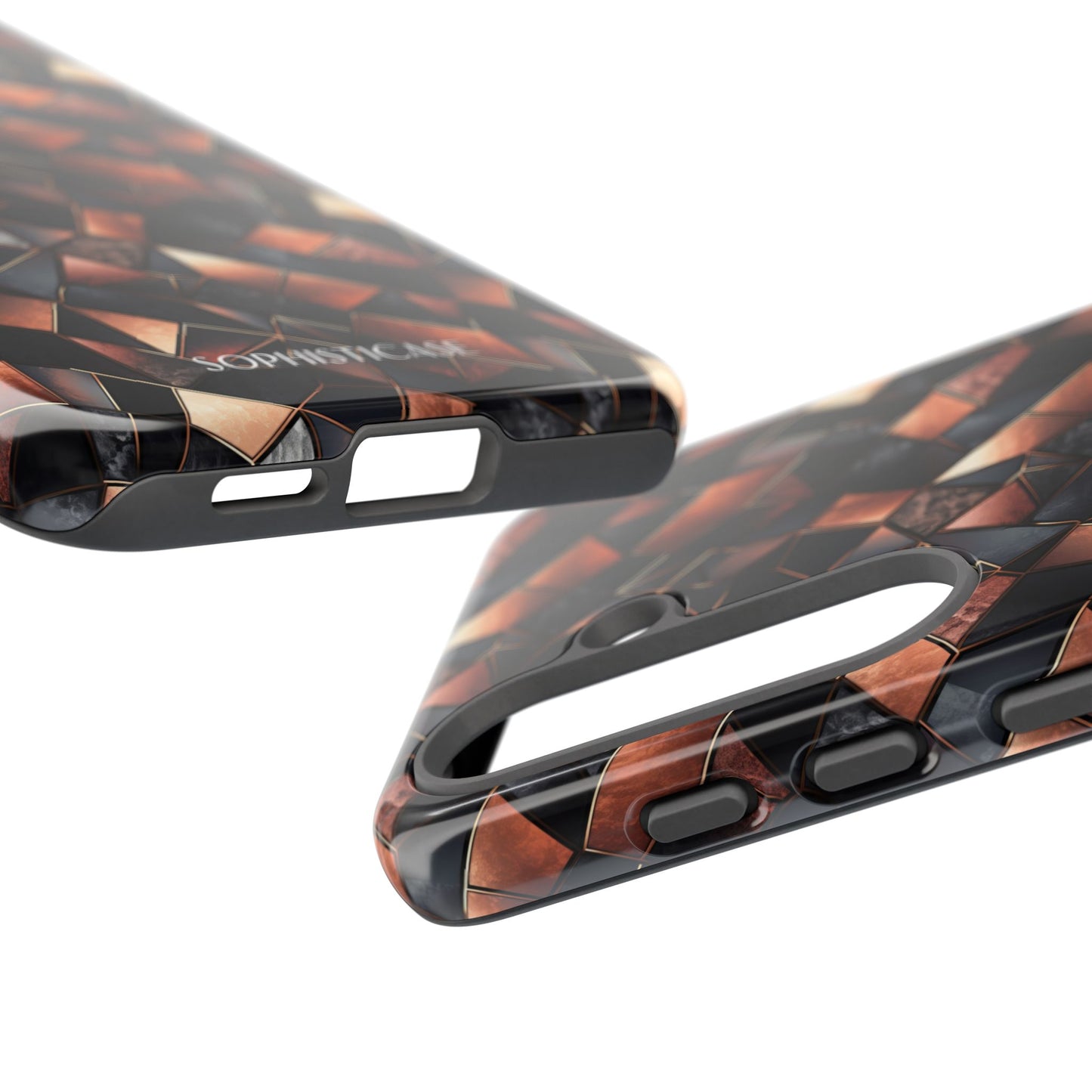 Rose' Runway in Noir Mosaic - Tough Phone Case