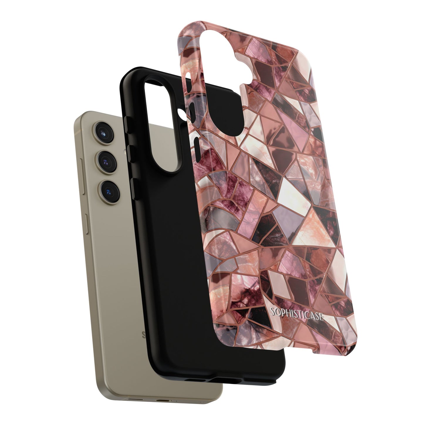 Rose' Runway in Merlot Mosaic - Tough Phone Case