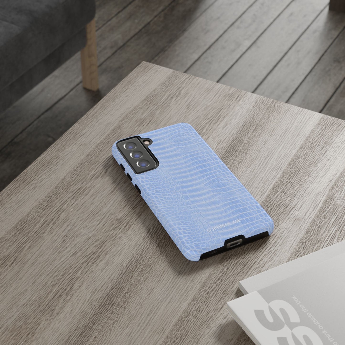 Luxe Leather in Blue - Tough Phone Case