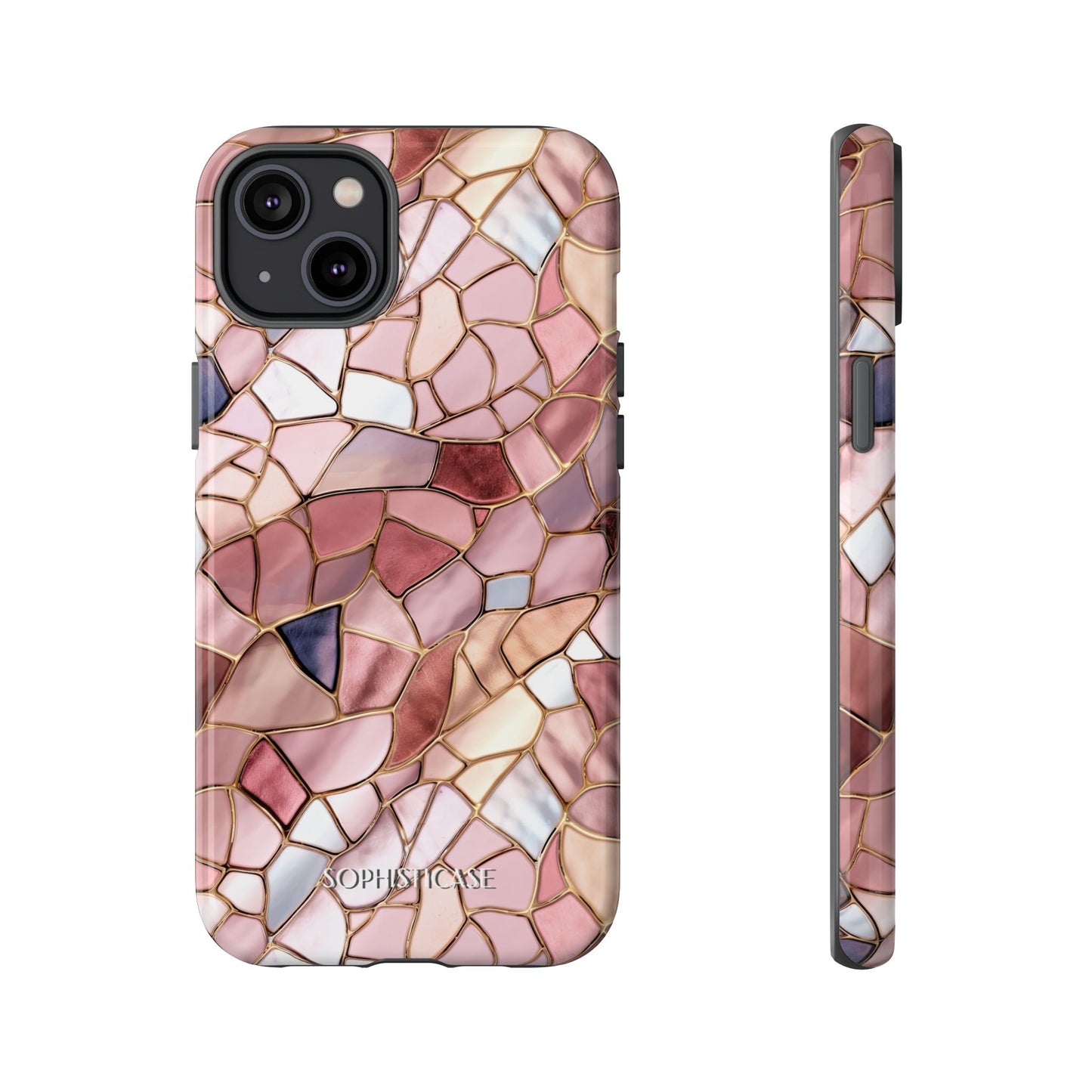 Rose' Runway in Pink Mosaic - Tough Phone Case
