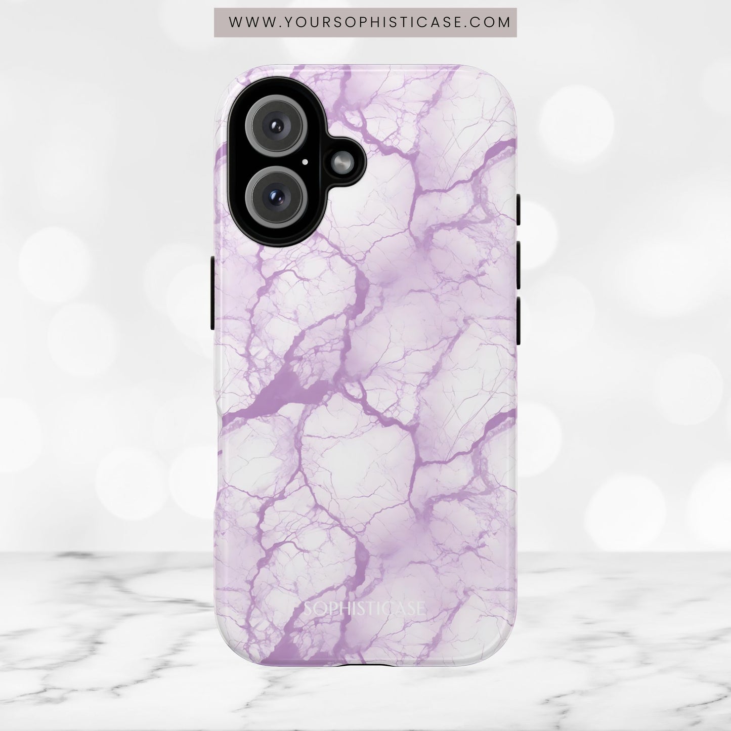Marble Opulence in Purple - iPhone Case