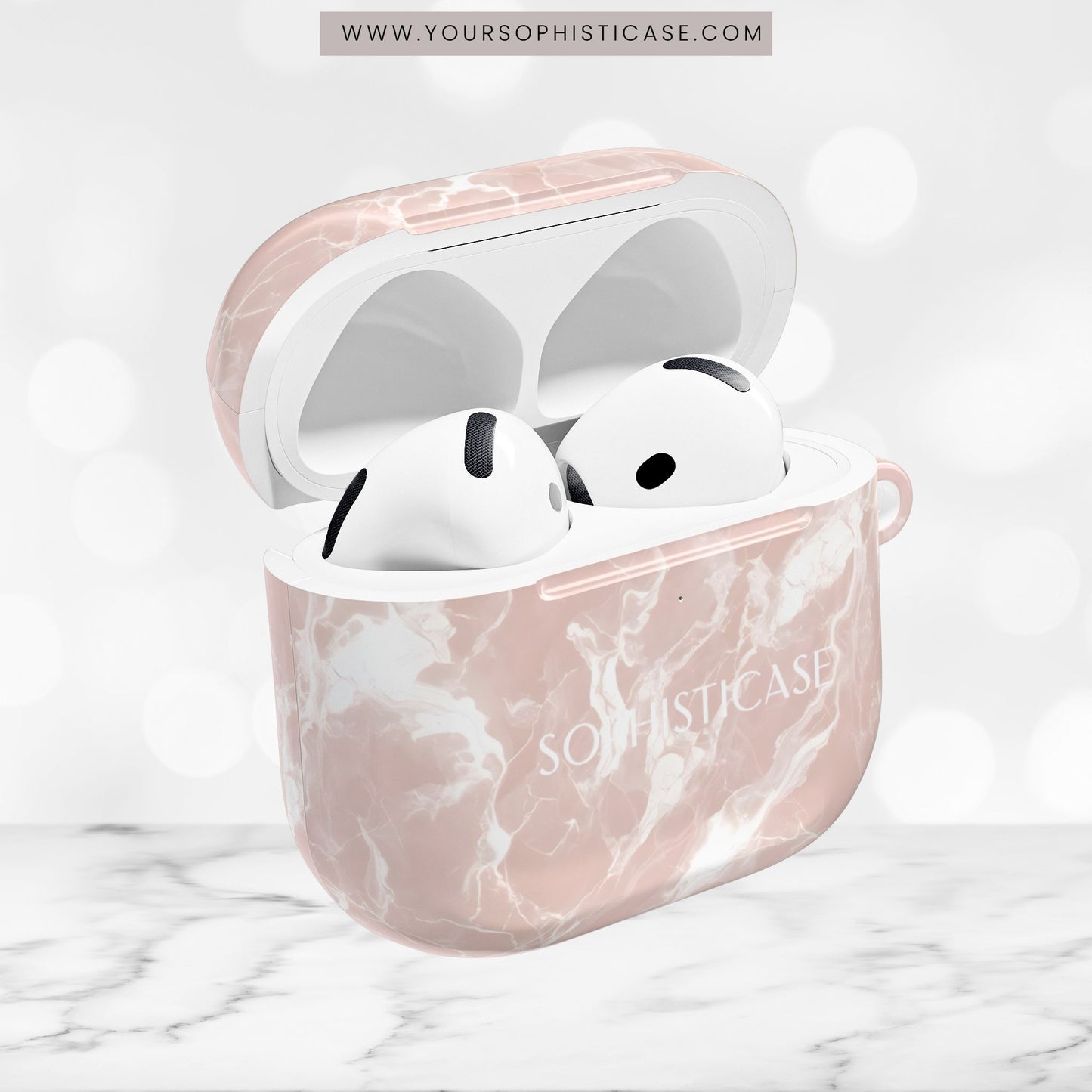 AirPod Cases - Marble Crush in Neutral Beige