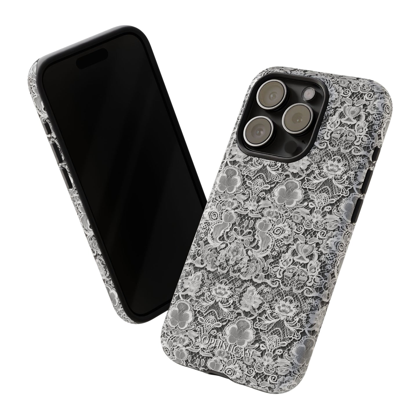 Luxe Lace in Black - iPhone Case