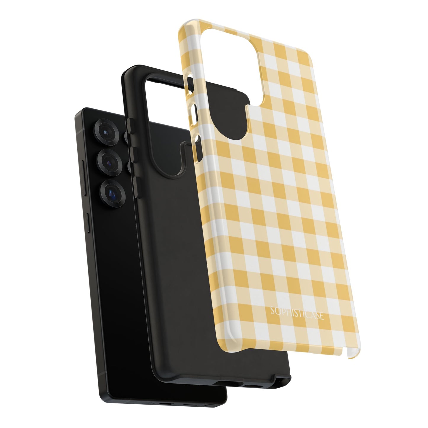 Gingham in Yellow - Tough Phone Case