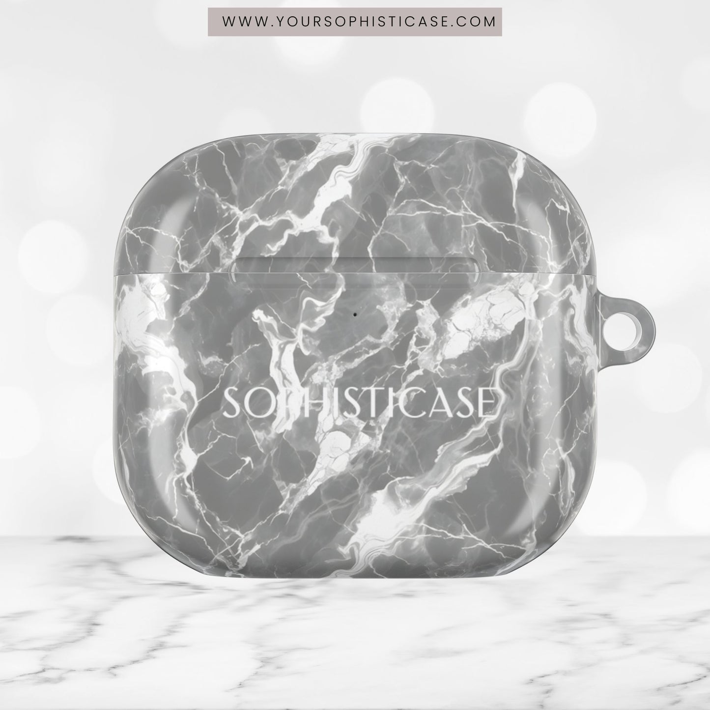 AirPod Cases - Marble Crush in Charcoal Grey