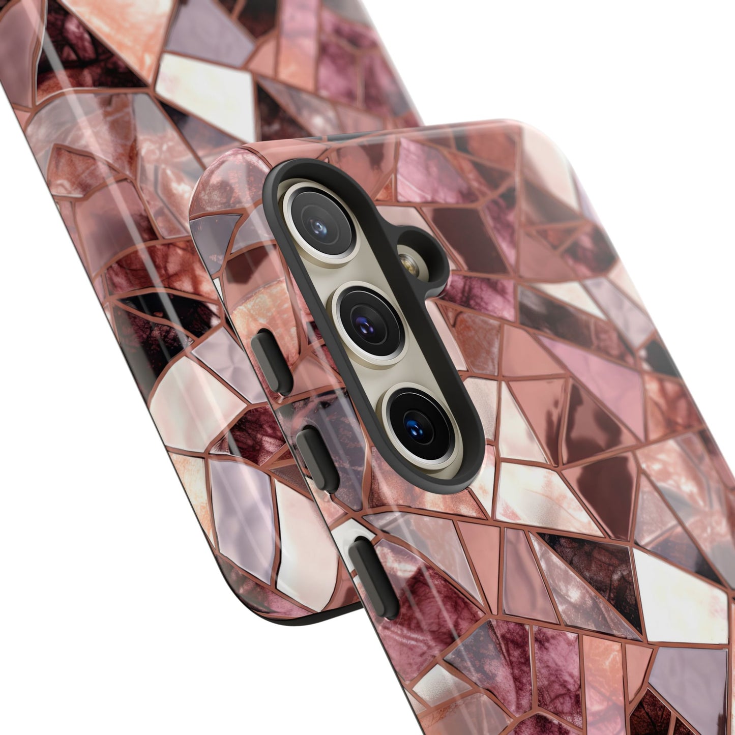Rose' Runway in Merlot Mosaic - Tough Phone Case