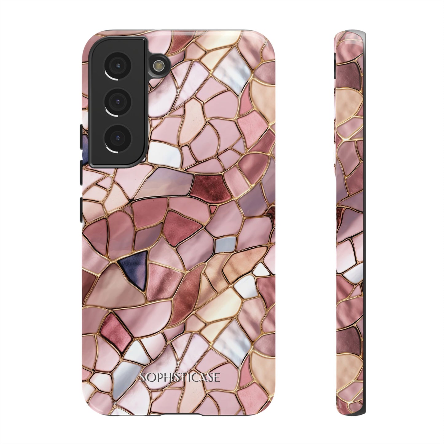 Rose' Runway in Pink Mosaic - Tough Phone Case