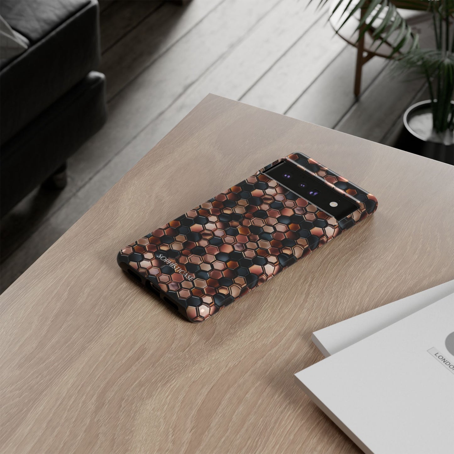 Rose' Runway in Honeycomb Mosaic - Tough Phone Case