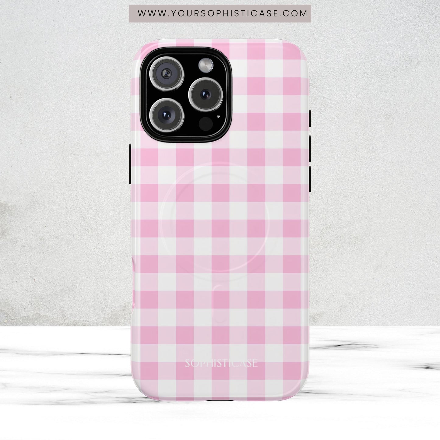 Gingham in Pink - Magsafe Case