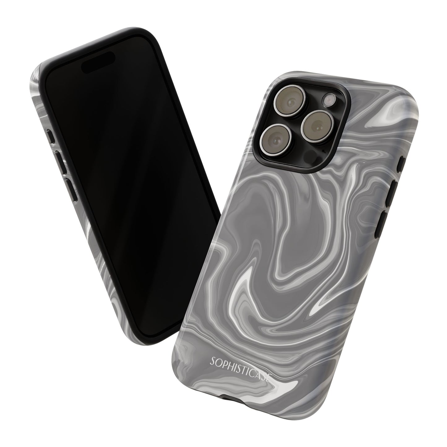 Liquid Dreams in Charcoal - iPhone Case