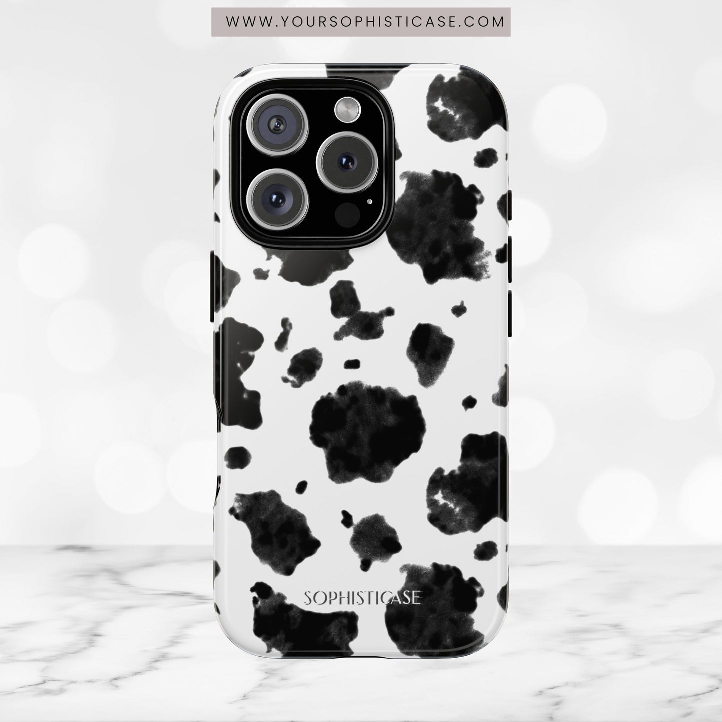 Holy Cow in Black - iPhone Case