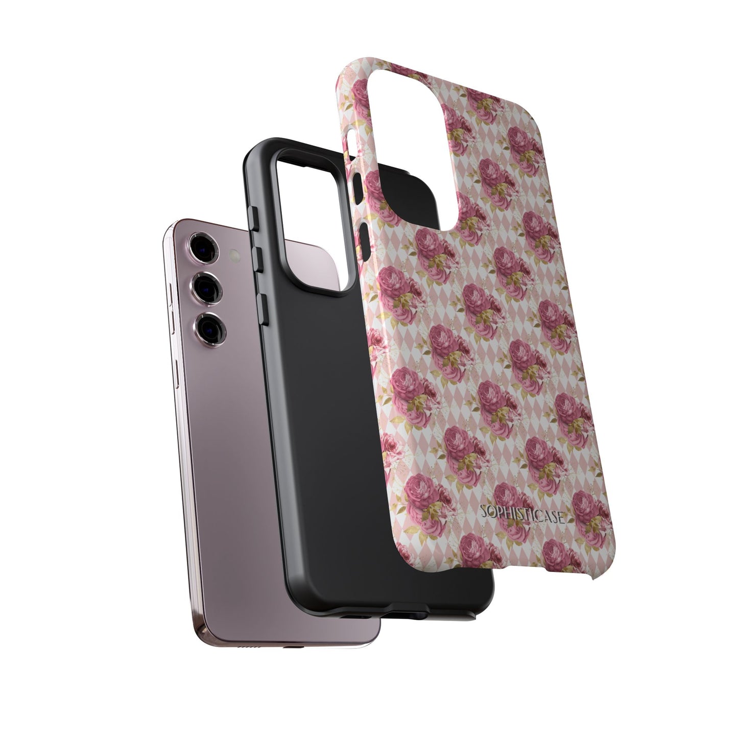 Rose Diamond Romance in Sienna - Tough Phone Case