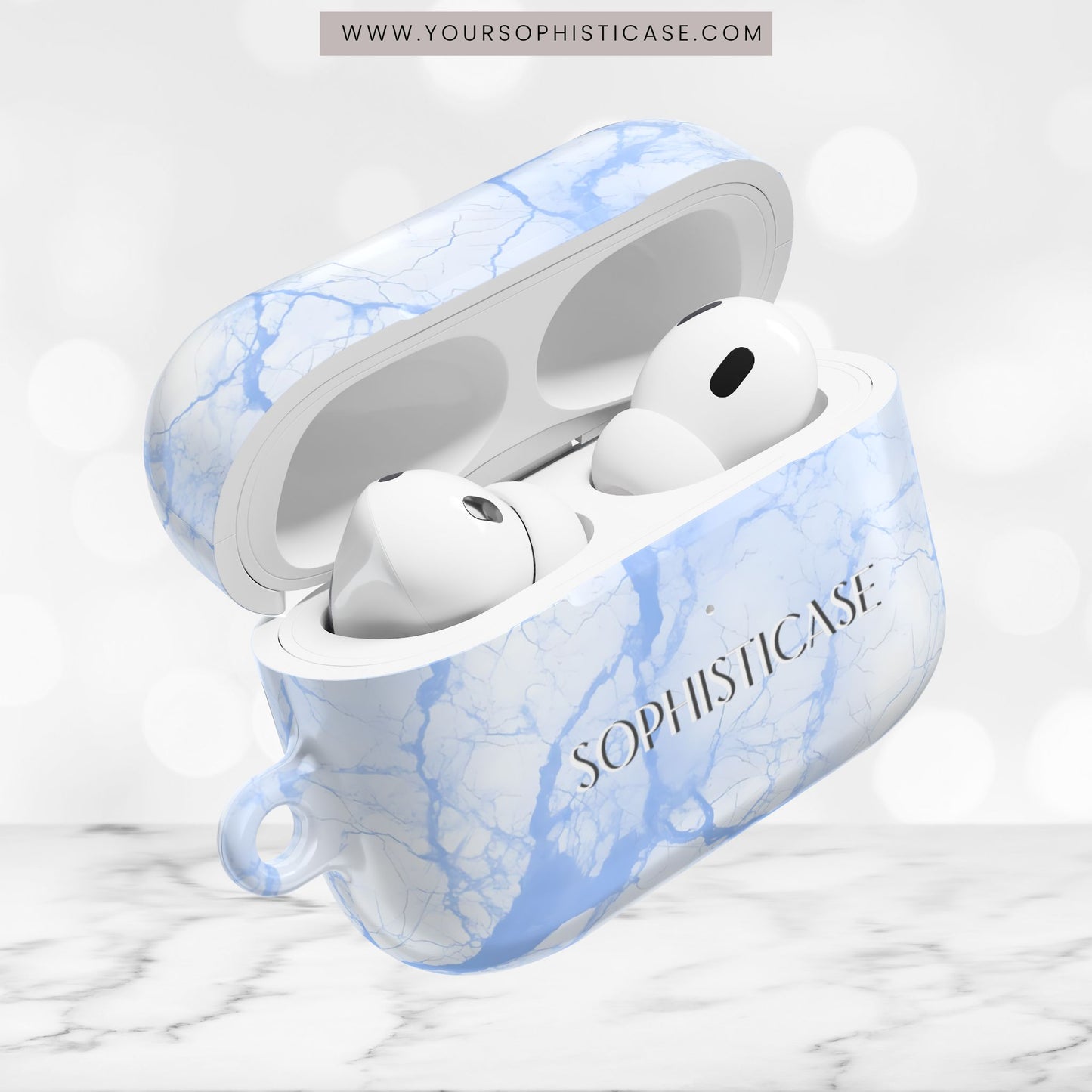 AirPod Cases - Marble Opulence in Blue