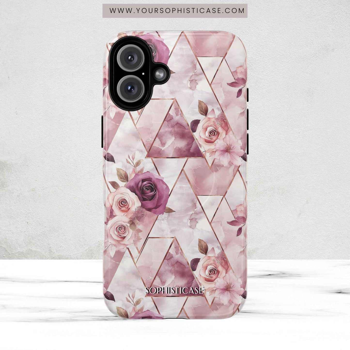Royal Floral in Plum Chevron - iPhone Magsafe Case