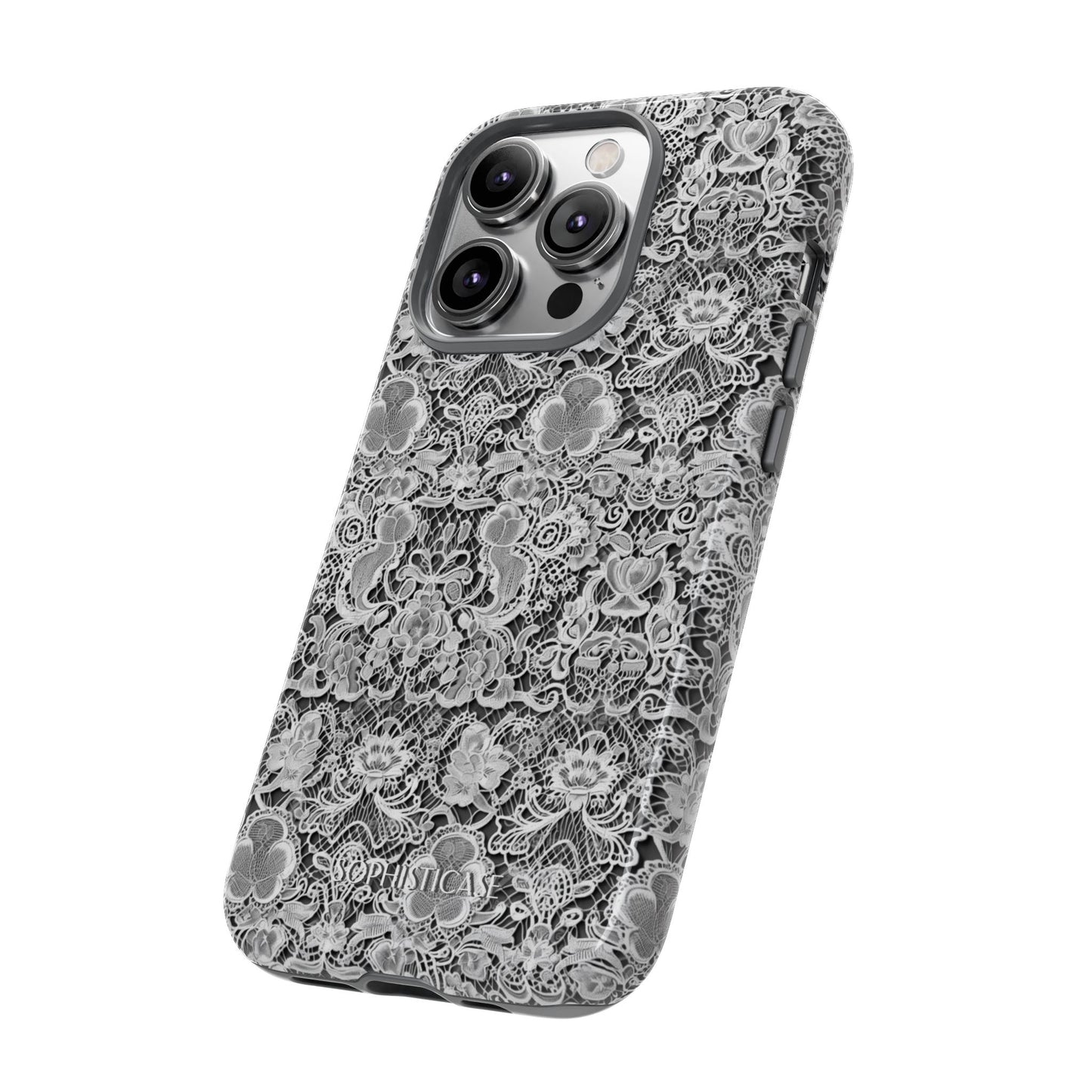 Luxe Lace in Black - Tough Phone Case