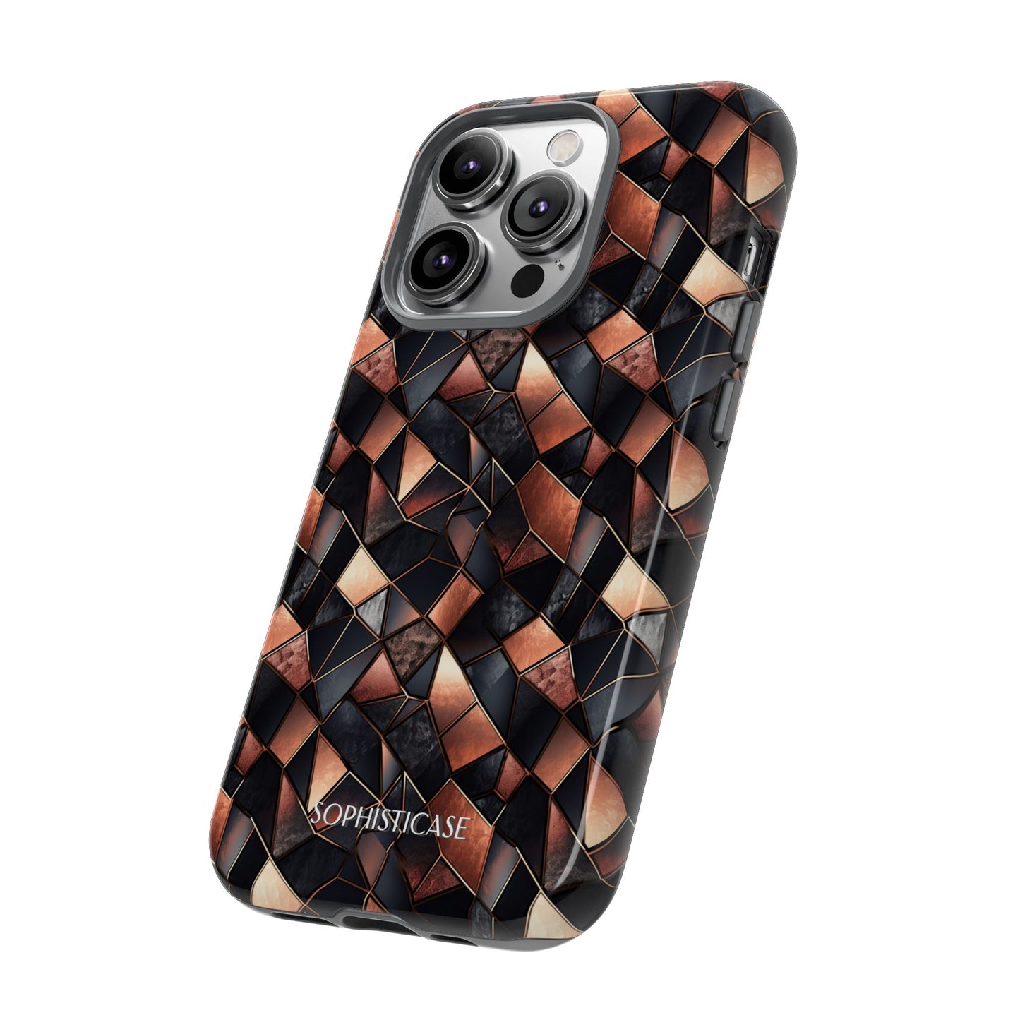 Rose' Runway in Noir Mosaic - Tough Phone Case