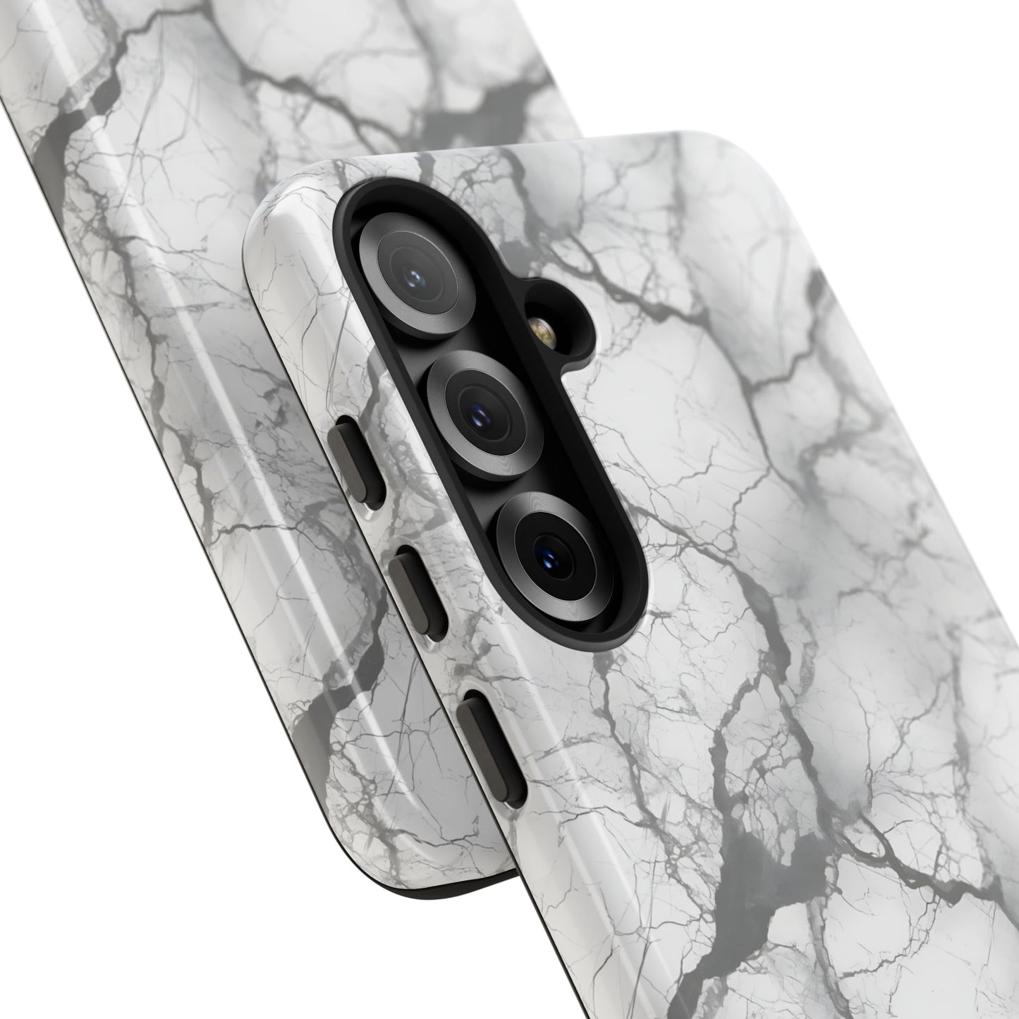 Marble Opulence in Charcoal Grey - Tough Phone Case