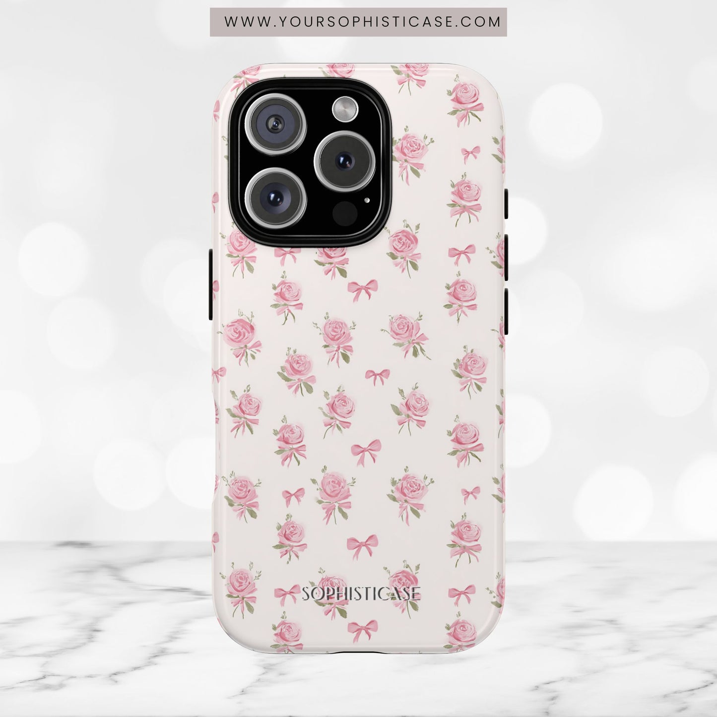 The Sweetest Thing in Coquette Roses and Bows - iPhone Case