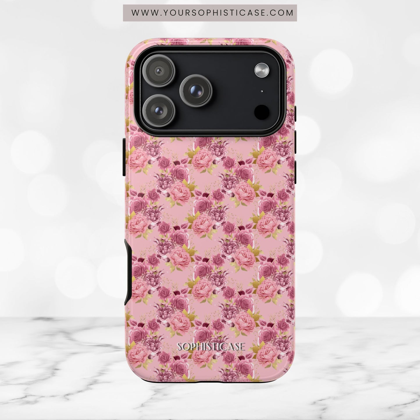 Rose Diamond Romance in Amelie - iPhone Case