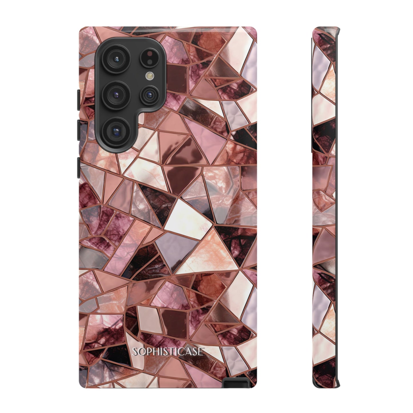 Rose' Runway in Merlot Mosaic - Tough Phone Case