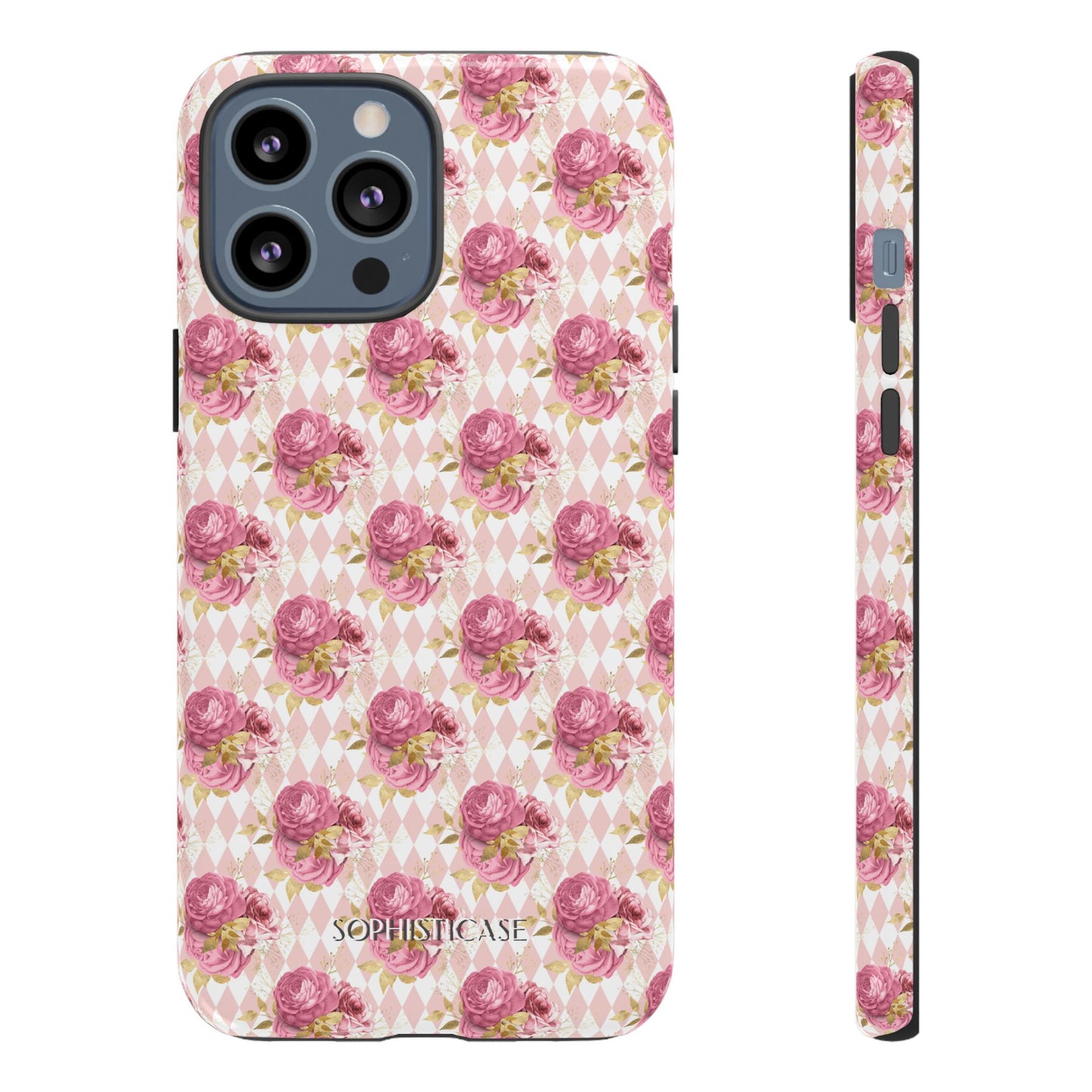 Rose Diamond Romance in Sienna - iPhone Case