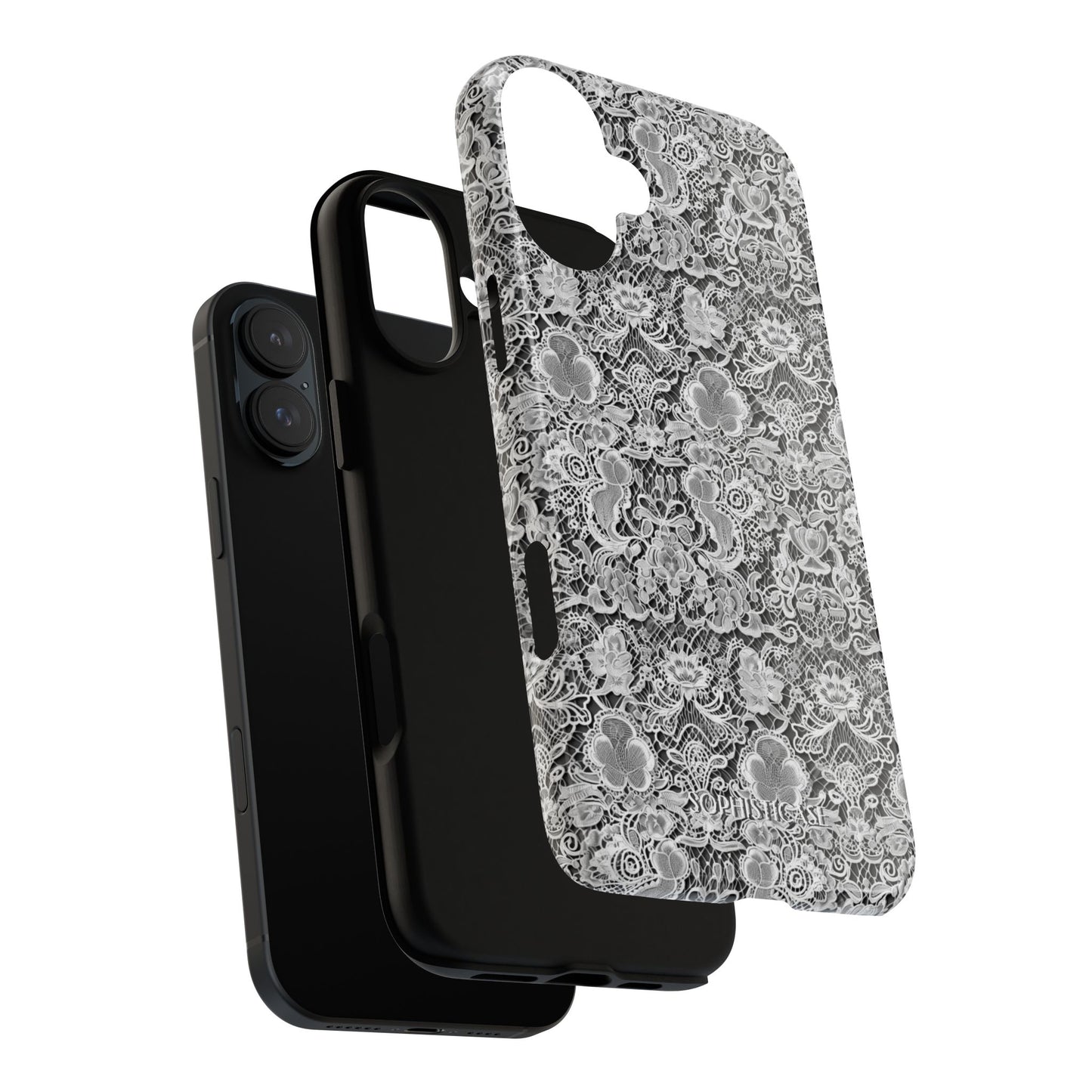 Luxe Lace in Black - iPhone Case