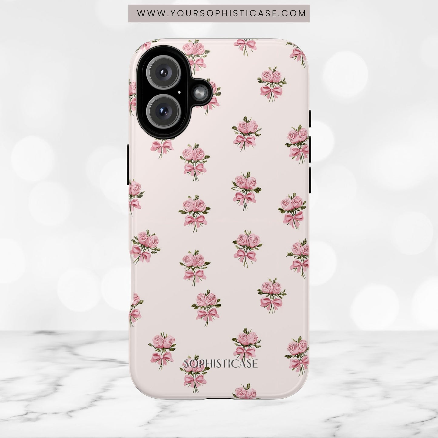 The Sweetest Thing in Coquette Rose Bouquet - iPhone Case