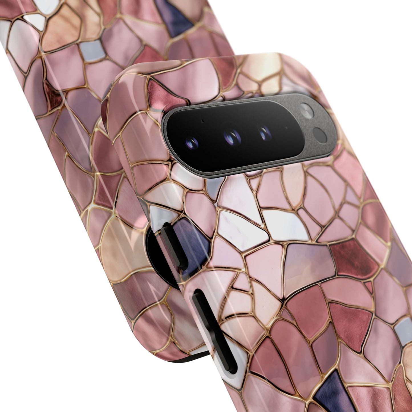 Rose' Runway in Pink Mosaic - Tough Phone Case