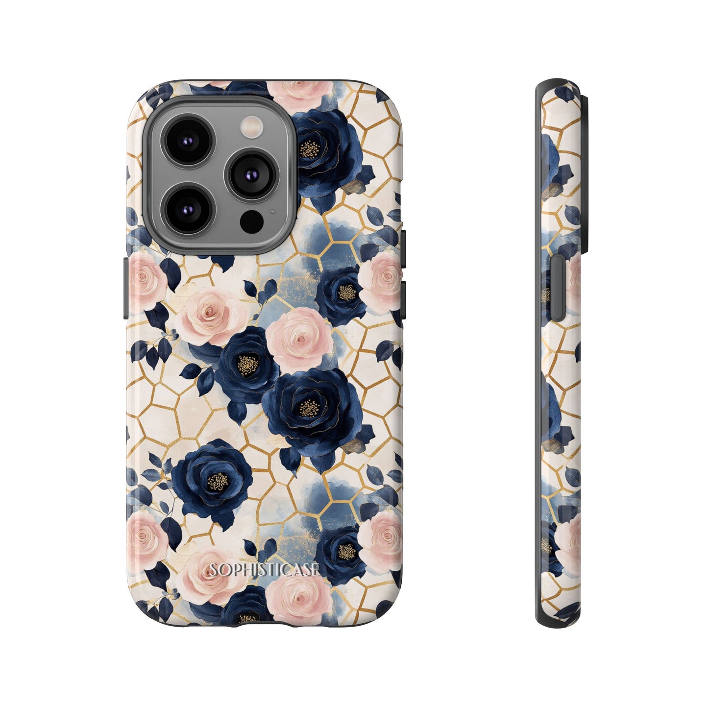 Royal Floral in Navy Hive - Tough Phone Case