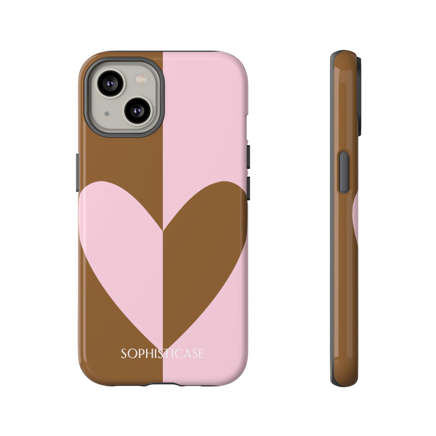 Be Mine in Pink and Brown - iPhone Case