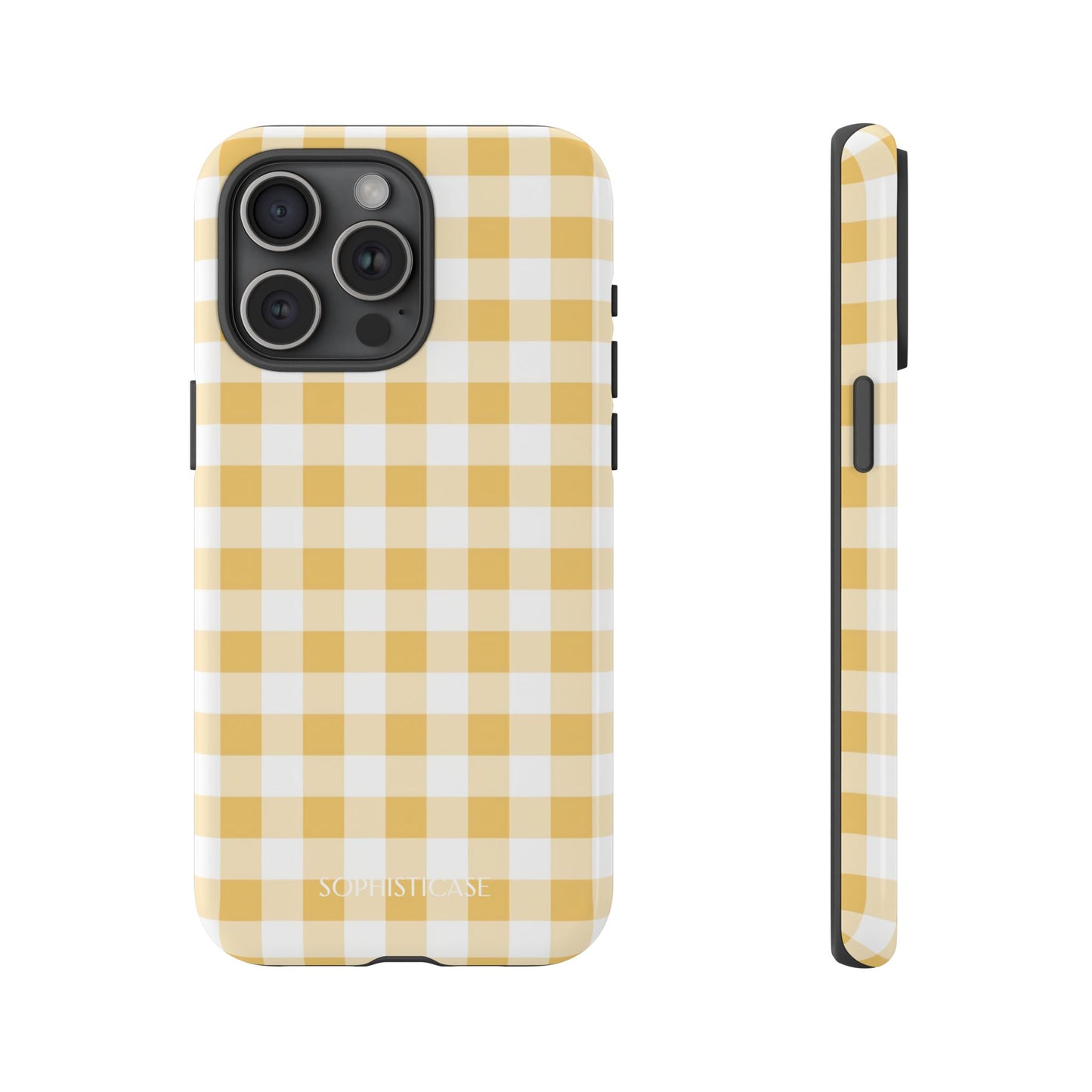 Gingham in Yellow - Tough Phone Case