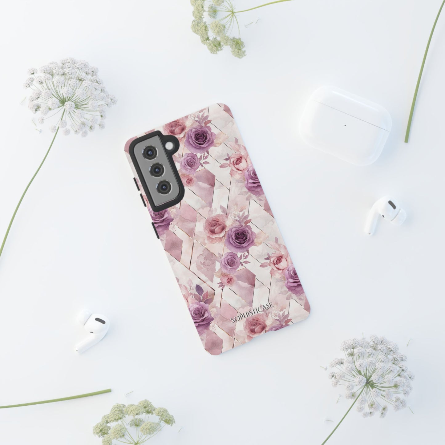 Royal Floral in Mauve Rose - Tough Phone Case