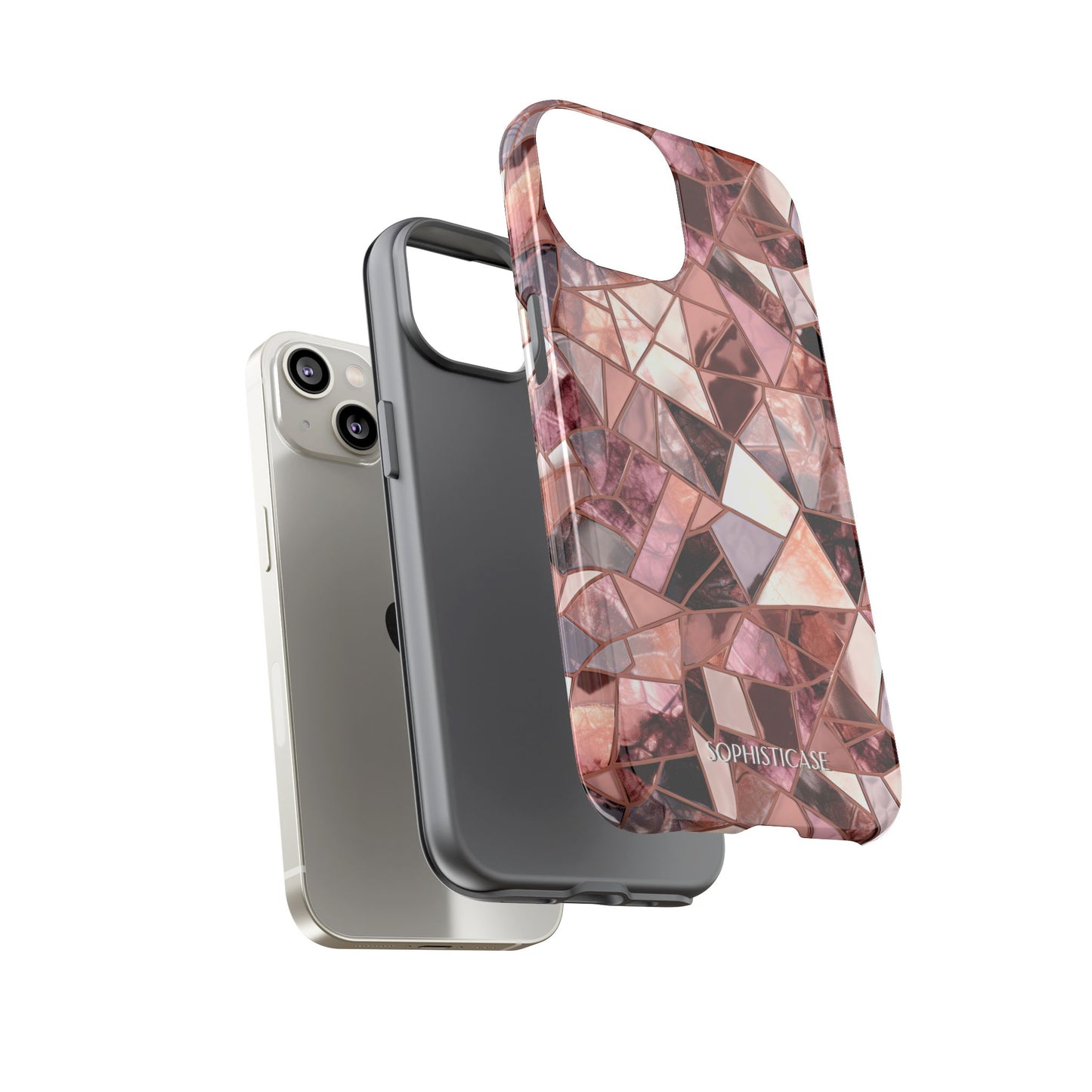 Rose' Runway in Merlot Mosaic - Tough Phone Case