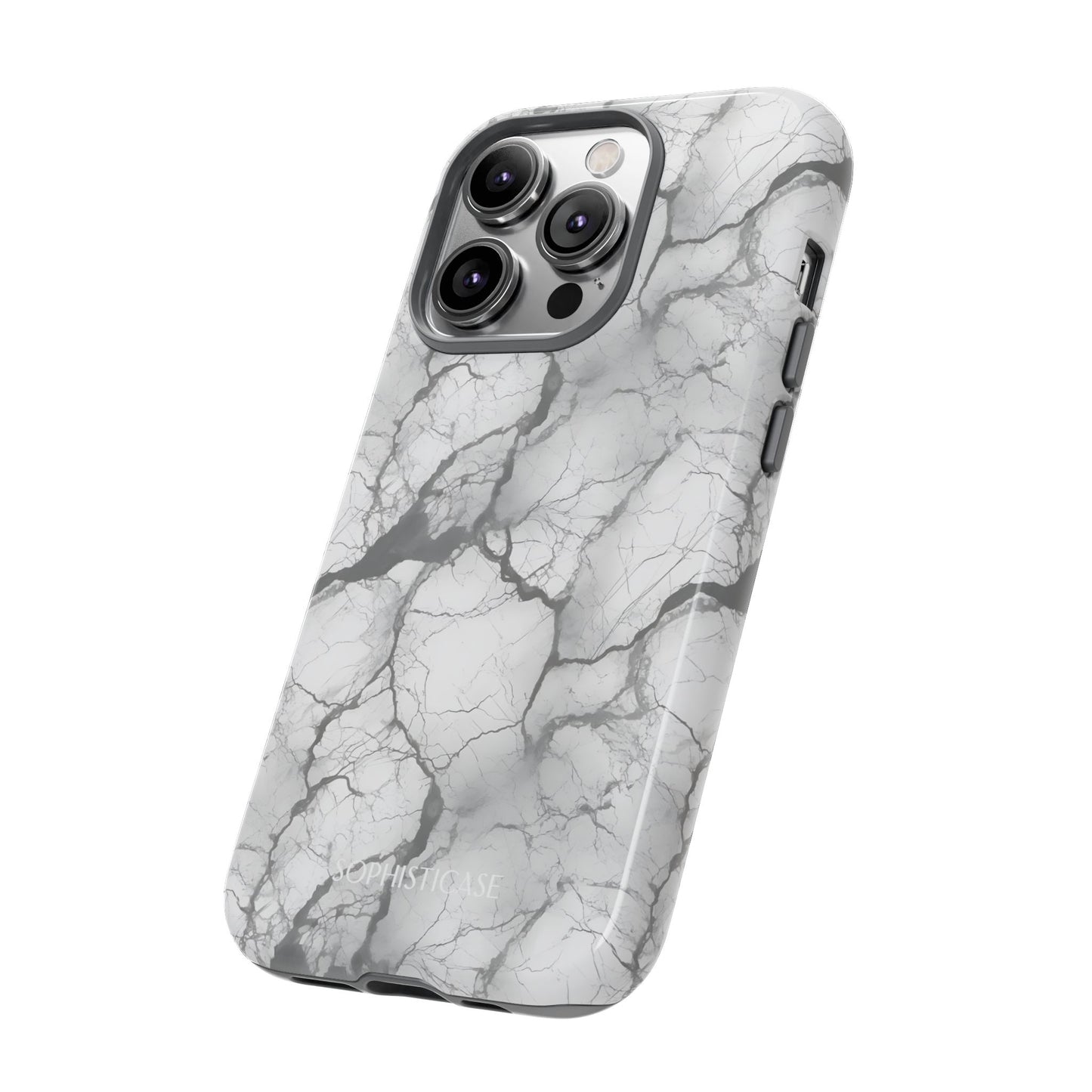 Marble Opulence in Charcoal Grey - iPhone Case