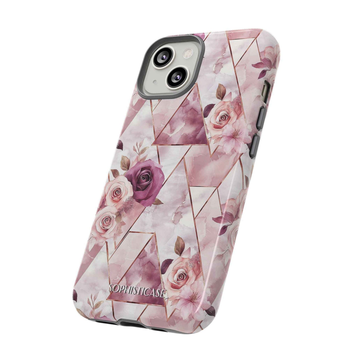 Royal Floral in Plum Chevron - Tough Phone Case