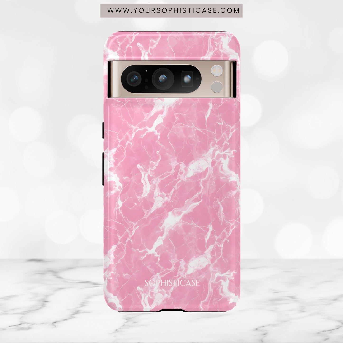 Marble Crush in Pink - Tough Phone Case