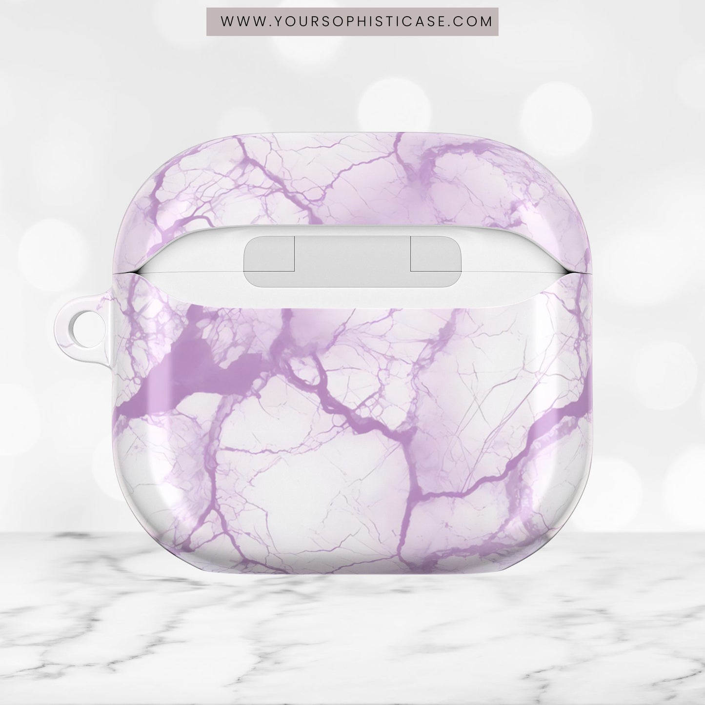 AirPod Cases - Marble Opulence in Purple