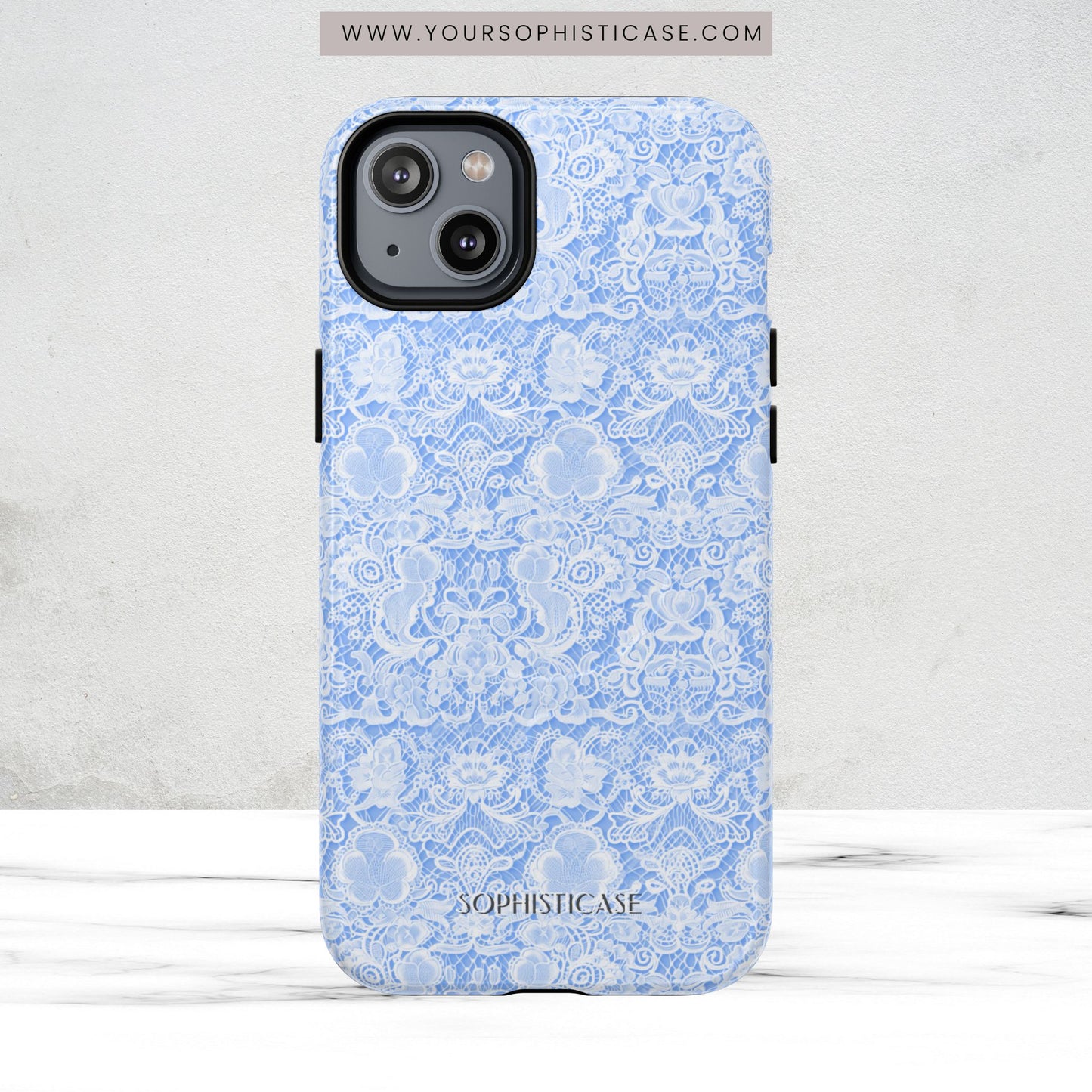 Luxe Lace in Blue - Magsafe Case