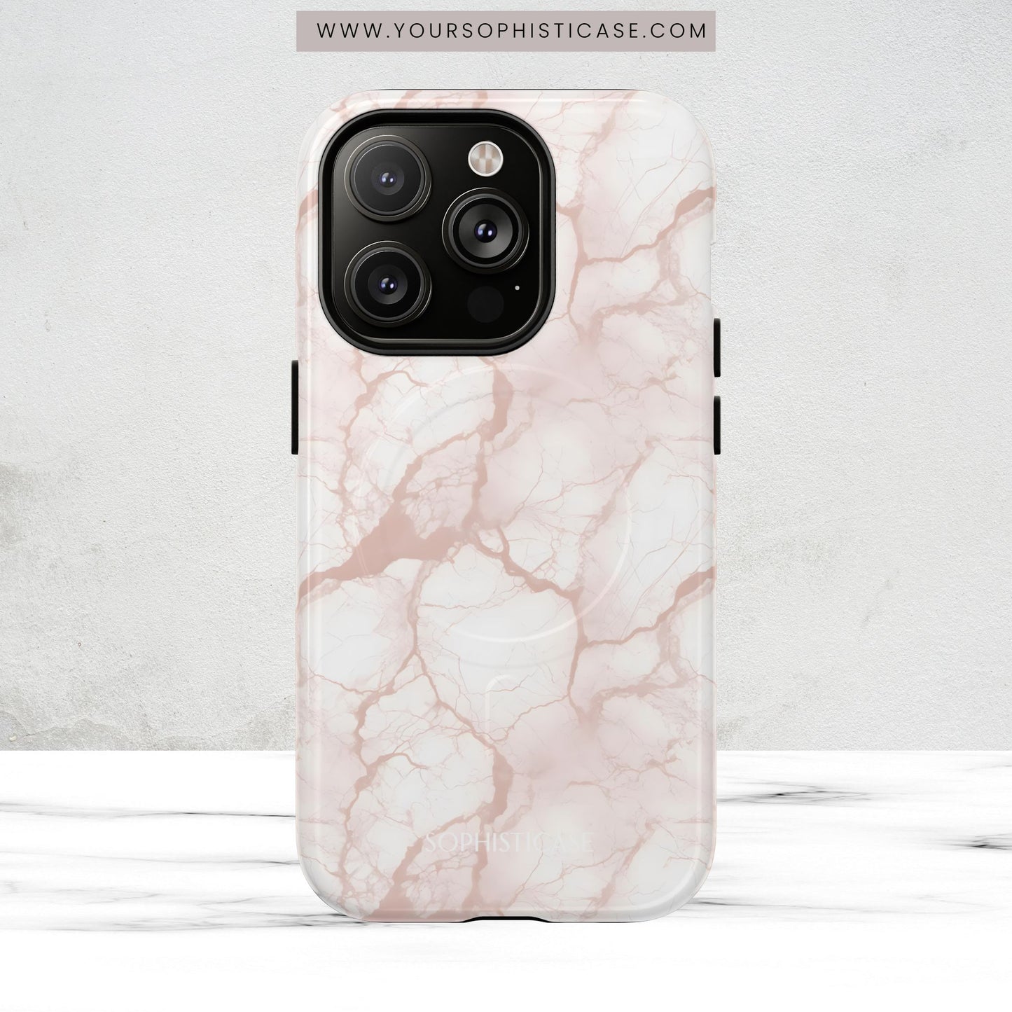 Marble Opulence in Neutral Beige - Magsafe Case