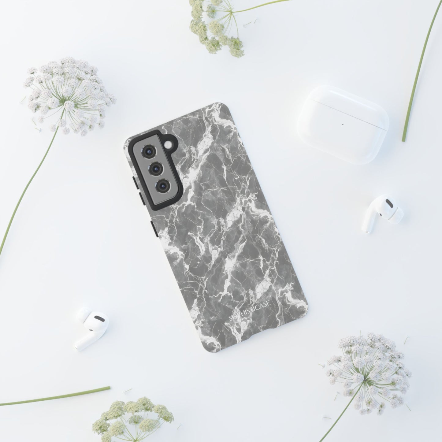 Marble Crush in Charcoal Grey - Tough Phone Case