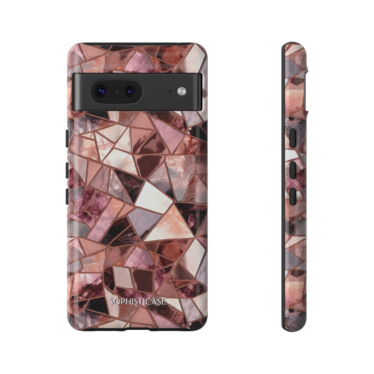 Rose' Runway in Merlot Mosaic - Tough Phone Case