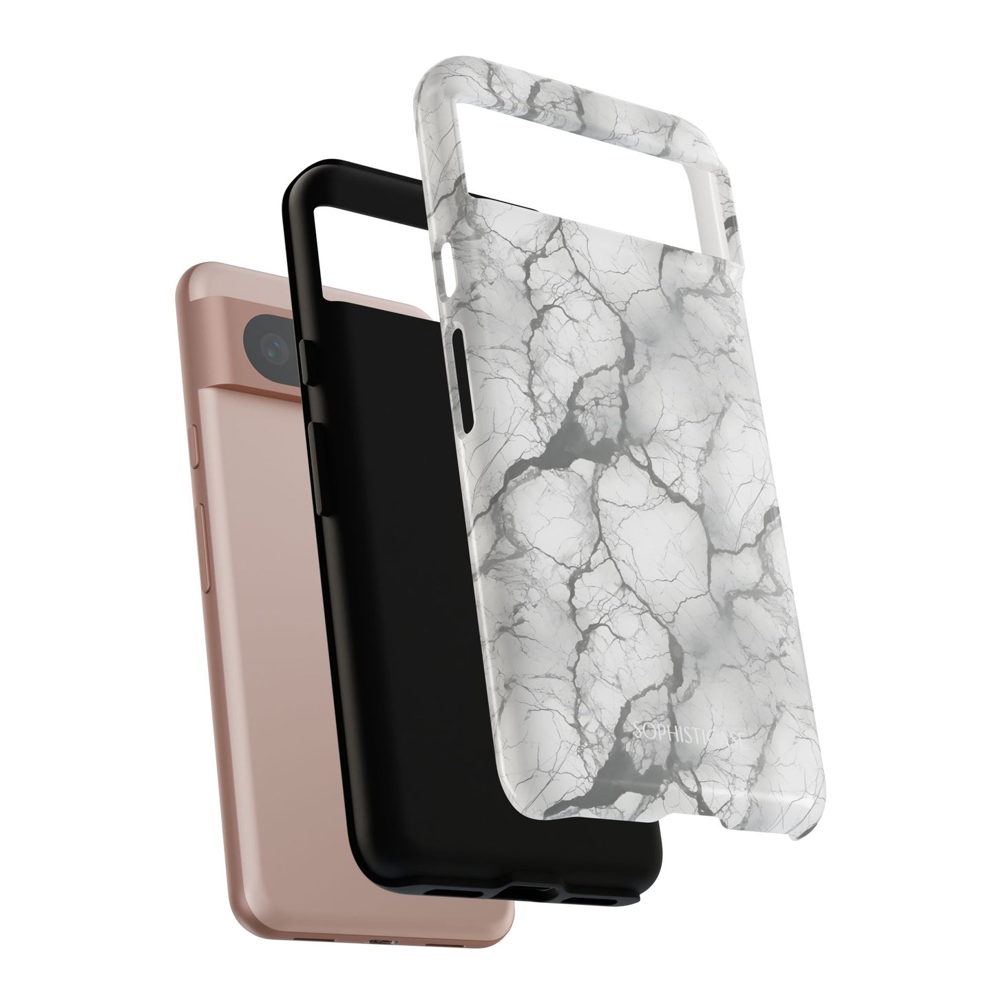 Marble Opulence in Charcoal Grey - Google Pixel Case