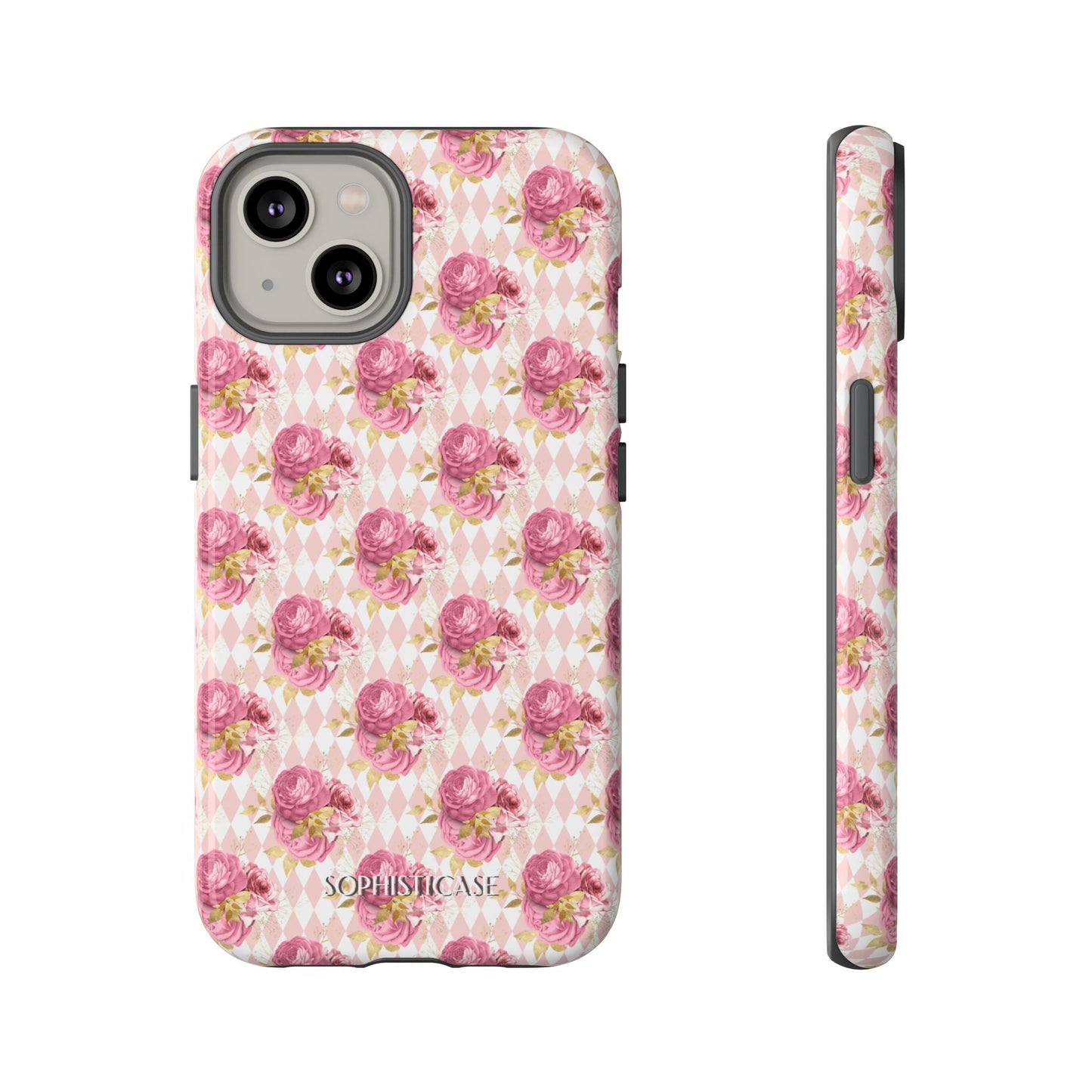 Rose Diamond Romance in Sienna - iPhone Case