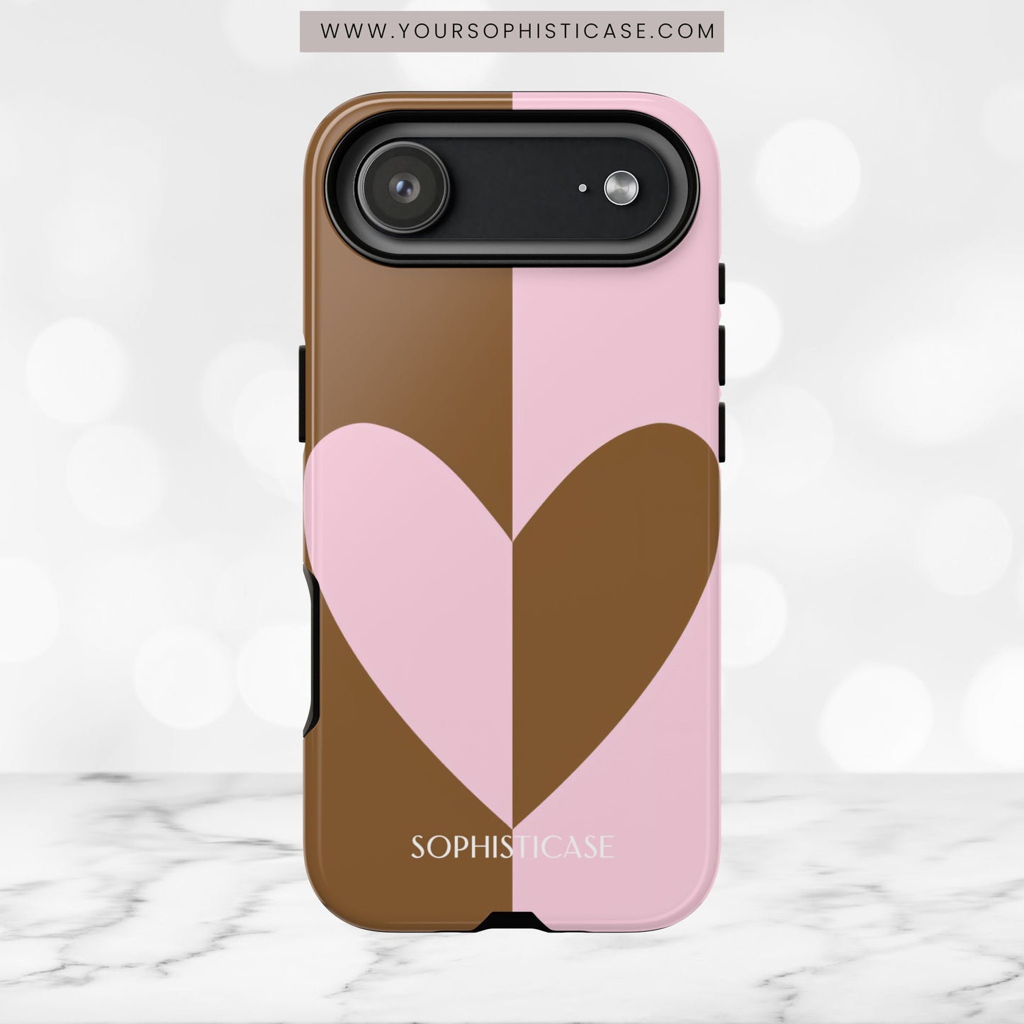 Be Mine in Pink and Brown - iPhone Case